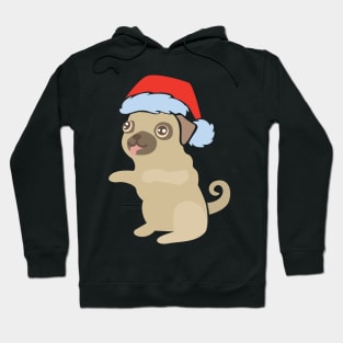 Dog with santa hat 02 Hoodie